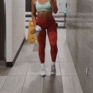 Gymshark Red High-Waist Seamless Leggings